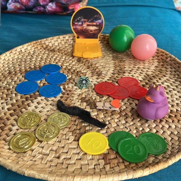 💝 10/$10 💝 Lot of little items: Pirate Coins, Purple Dinosaur Rubber Ducky, etc - Picture 1 of 9